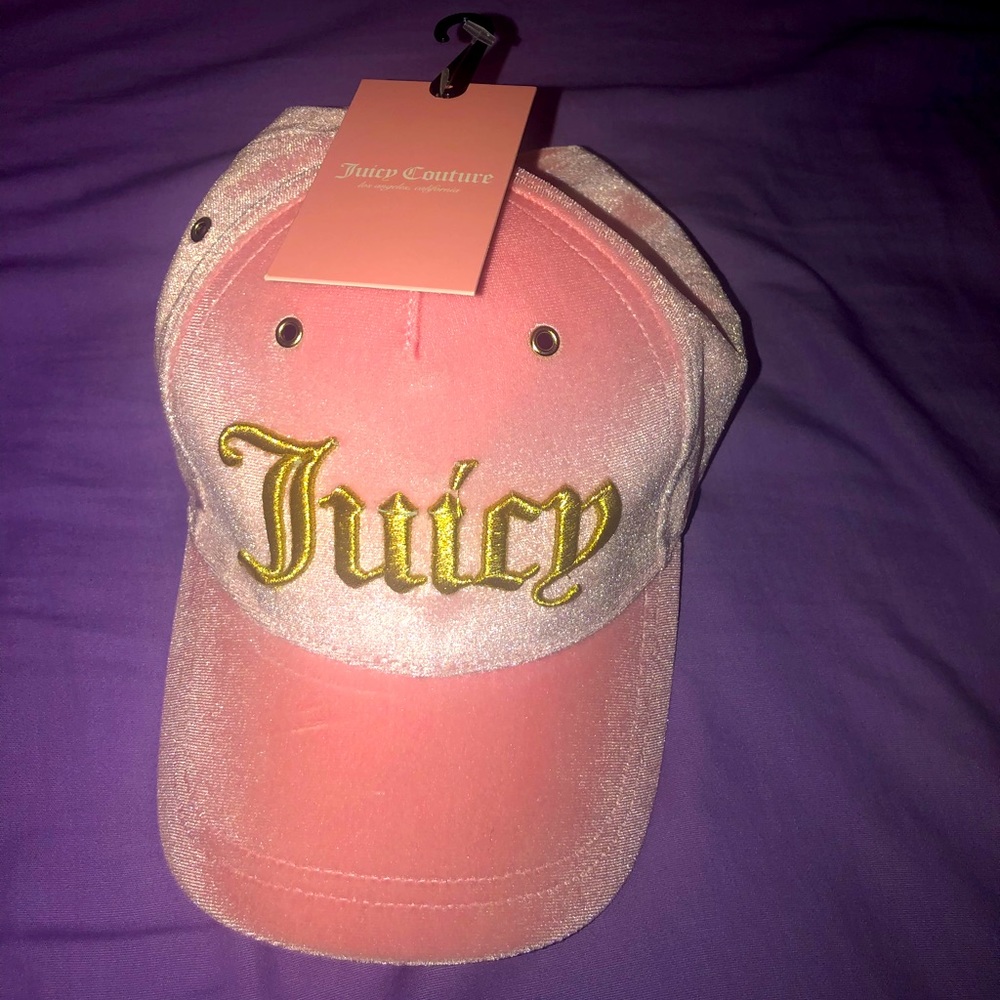 Juicy couture pink and gold cap